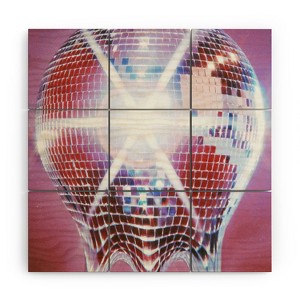 Samantha Hearn Melting Disco Ball Wood Wall Mural - society6 - 1 of 2