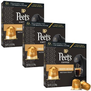 Peet's Midtown Medium Roast Coffee Capsules for L'OR Barista  - 11oz/30ct - 1 of 4