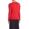 Women's Knit Faux Wrap Ribbed V Neck Surplice Sweater - Elodie - 2 of 2