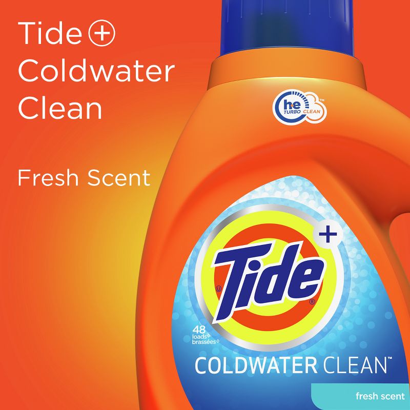 Tide Coldwater Clean High Efficiency Liquid Laundry Detergent - 84 fl oz, 6 of 11