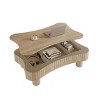 INFURNIC Coffee Tables Lift Top Coffee Table with Hidden Storage Fluted Panels and Hydraulic Lift for Living Room, Beige, 42.52"*27.17"*13.01" - 3 of 4