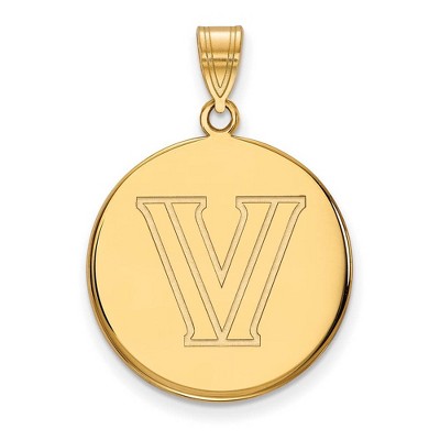 Black Bow Jewelry 14k Yellow Gold Villanova Wildcats NCAA Large Pendant