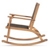 Osparple Rocking Chair Outdoor Set of 2 Acacia Rattan Outdoor Chairs with Seat and Back Reclining Outdoor Lounge Chairs for Balcony - 4 of 4