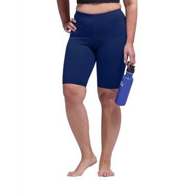 Women's Plus Size Solid Cotton Lycra Bike Shorts - On The Plus Side