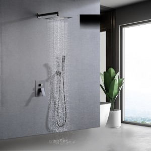 Shower System Shower Faucet Combo Set Wall Mounted with 10in Rainfall Shower Head and handheld shower faucet - 1 of 1