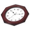 Clockswise Non-Ticking Octagon Plastic Analog Wall Clock - Elegant Decorative Accent for Home Décor in Bedroom, Bathroom - 3 of 4