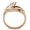 Slickblue Stylish Women's Rose Gold Plated Brass Ring with Clear Crystal, Ideal for Special Occasions, Size 5-10 - 4 of 4