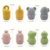 Baby water shower toys set, bath water toys, parent-child interactive toys, 4 pieces (ocean color) safe soft rubber material - 3 of 4