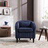 BRINJOY Modern style, living room arm barrel chair with thick cushions and pillows - 2 of 4