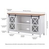 58" White and Golden Oak TV Stand - Henn&Hart - 3 of 4