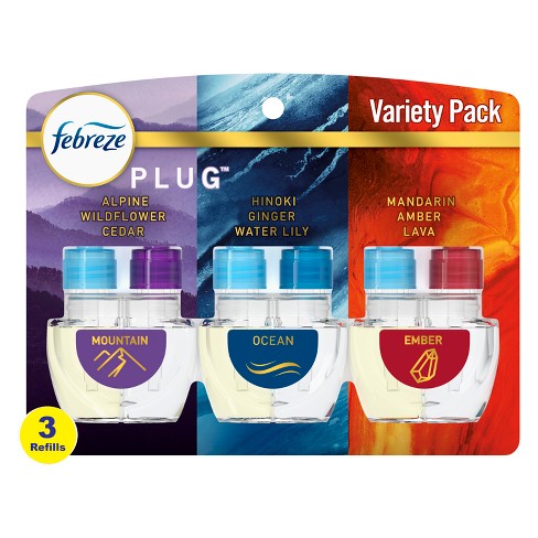 Febreze Plug Variety Pack Air Freshener - Elemental - 2.63 Fl Oz/3pk :  Target