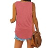 Womens Tank Tops V Neck Basic Solid Color Casual Flowy Summer Sleeveless - 2 of 4