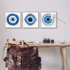 Stupell Industries Spiritual Evil Eye Mati Symbol 3pc Framed Giclee Art Set, Gray, 17" x 17" - 2 of 4