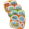 4E's Novelty Set of 4 Fall Thanksgiving Melamine Dinnerware Sets for Kids – Autumn Kids Plates With Dividers, BPA-Free Reusable  Kids Sectioned Plates - 4 of 4