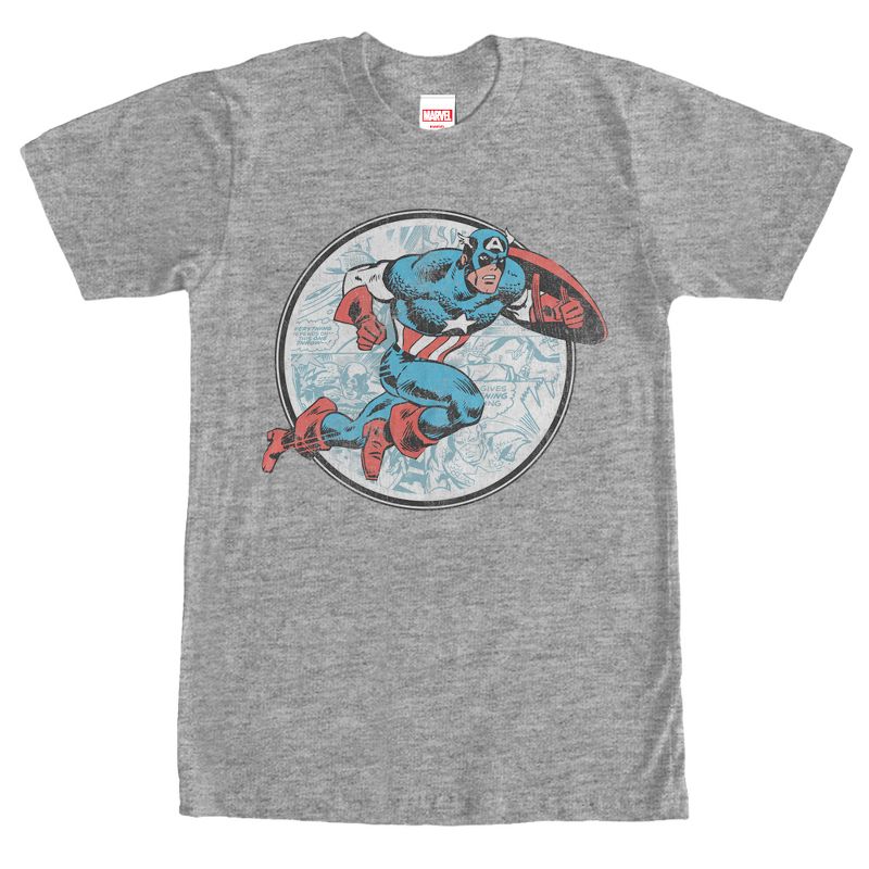 Men's Marvel Captain America Battle T-Shirt, 1 of 5
