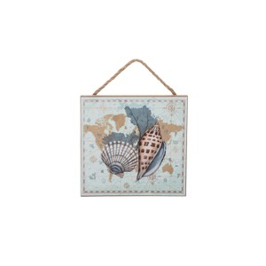 Beachcombers Map Of Shells Mini Wall Plaque Wall Hanging Decor Decoration Hanging Sign Home Decor With Sayings 7.87 x 7.87 x 0.39 Inches. - 1 of 2