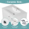 Lyngins 30" Freestanding Bathroom Vanity with Sink, Soft Close Door with Shelf & 3 Drawers, Modern Bathroom Storage Cabinet with Ceramic Sink - 3 of 4