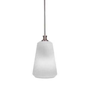 Toltec Lighting Carina 1 - Light Pendant in  Brushed Nickel with 11" Opal Frosted Shade - 1 of 1