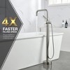 SUMERAIN Freestanding Bathtub Faucet High Flow WaterSense Floor Mount Tub Filler, Brushed Nickel - 4 of 4