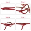 INSPIRE CHIC Women's Skinny Waistband No Buckle Fit to Dress Adjustable Belt - 4 of 4