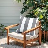 2 Pack Outdoor Throw Pillows, Waterproof & Fade-Resistant Patio Cushions for Garden, 18x18 Inch, Grey White strpie - 2 of 4