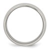 Black Bow Jewelry 8mm Stainless Steel Polished Domed Ridged Edge Comfort Fit Band - 2 of 4
