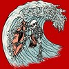 Men's Design By Humans Death Surfer By quilimo T-Shirt - 2 of 4