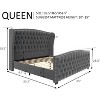 AMERLIFE Platform Bed Frame, Velvet Upholstered Bed with Deep Button Tufted - 2 of 4