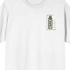Avatar The Last Airbender Toph, Mountains, Green and yellow frame on White Short Sleeve Adult T-Shirt - 2 of 3
