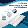 Silver Spring Mobility and Utility Ramp, 4 Foot Long Single Folding Textured Aluminum Surface, 600 lb Capacity with 2 Inch Side Rails, Silver - 2 of 4