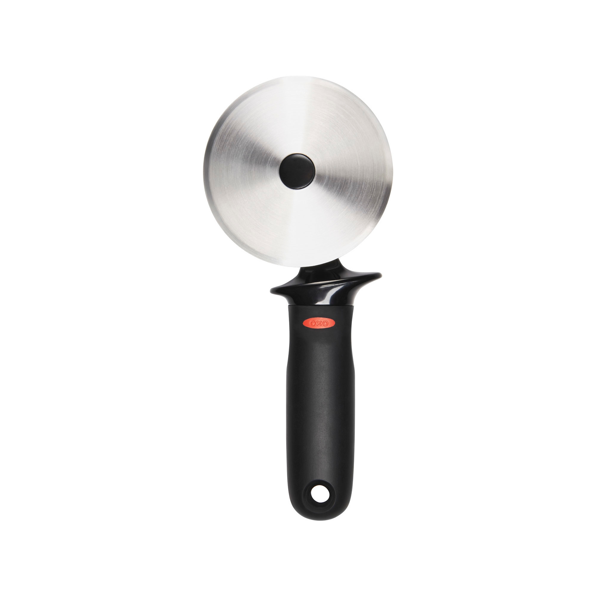 OXO Softworks Pizza Wheel: Stainless Steel Pizza Slicer & Roller, Dishwasher-Safe, Black Handle