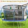 16 FT Trampoline with Enclosure & Ladder, Heavy-Duty Outdoor Recreational Trampoline for Kids Adults, 440LB Capacity - 4 of 4