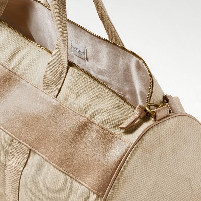 Canvas Travel Duffel Bag Khaki - Hearth &#38; Hand&#8482; with Magnolia