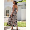 Dresses for Women Vintage Floral Print Closed Waist Mid Length Sundress - 2 of 4