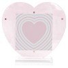 National Brand 4"x6" Heart Acrylic with Magnet Hold Photo Frame Pink - 2 of 3