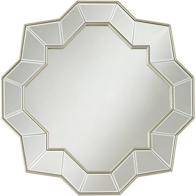 Possini Euro Design Possini Euro Aurora 31 1/4" Champagne Quatrefoil Wall Mirror