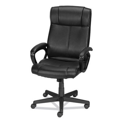 Luxurious High-Back Black Leather Swivel Manager's Chair