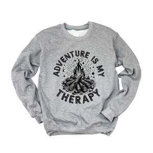 Simply Sage Market Women's Graphic Sweatshirt Adventure Is My Therapy - 1 of 3