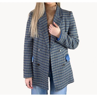 Women's Wool Blend Houndstooth Coat - &merci