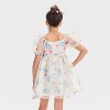 Girls' Bluey & Bingo Floral Organza Puff Sleeve Valentine's Day Dress - Light Pink - 2 of 3