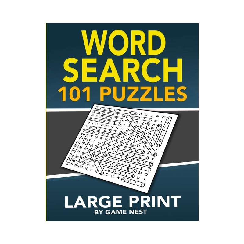 Word Search 101 Puzzles Large Print - by  Game Nest (Paperback), 1 of 2