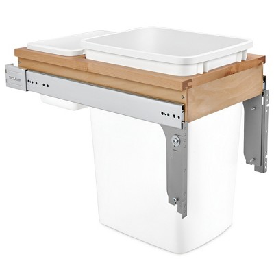 Rev-A-Shelf Double Top Mount Pull Out Kitchen Waste Trash Container Bin