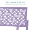 Best Choice Products Indoor Outdoor Steel Garden Bench w/ Geometric Backrest, Foot Levelers - 4 of 4