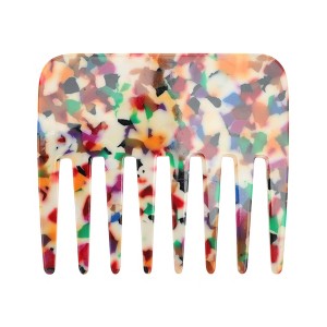 Unique Bargains Portable Marble Wide Tooth Comb 1 Pc - 1 of 4