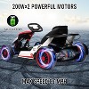24V Electric Go Kart for Kids, Drift Kart with 2¡Á200W Motors, 7Ah Battery, Pedal Drive, Racing Go Kart Toy for Outdoor Fun - 4 of 4