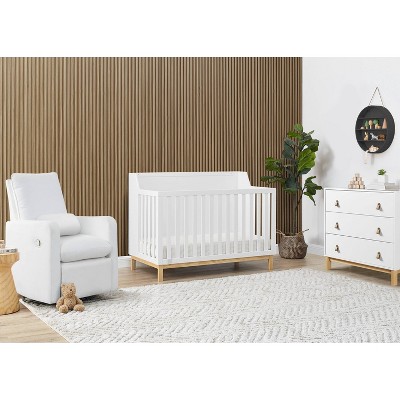 Bianca White and Natural Pine 6-in-1 Convertible Crib
