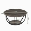 Kumasinova 2-Tier Round Wood Coffee Table,31.49" Center Dining Table with Bottom Shelf for Living Room,Bedroom,Meeting Room - 3 of 4