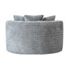 WJSHome 50'' Corduroy Single Foam Couche, Oversized Round Chair with Pillows, Circle Chair Sleeper Couch , Sleeper Boneless Sofa for Reading,Gray - 4 of 4