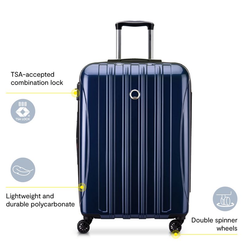DELSEY Paris Aero Expandable Hardside Medium Checked Spinner Upright Suitcase - Blue, 2 of 13