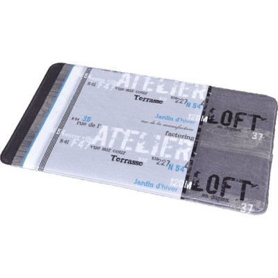 Gray and White Atelier Loft Memory Foam Bath Rug